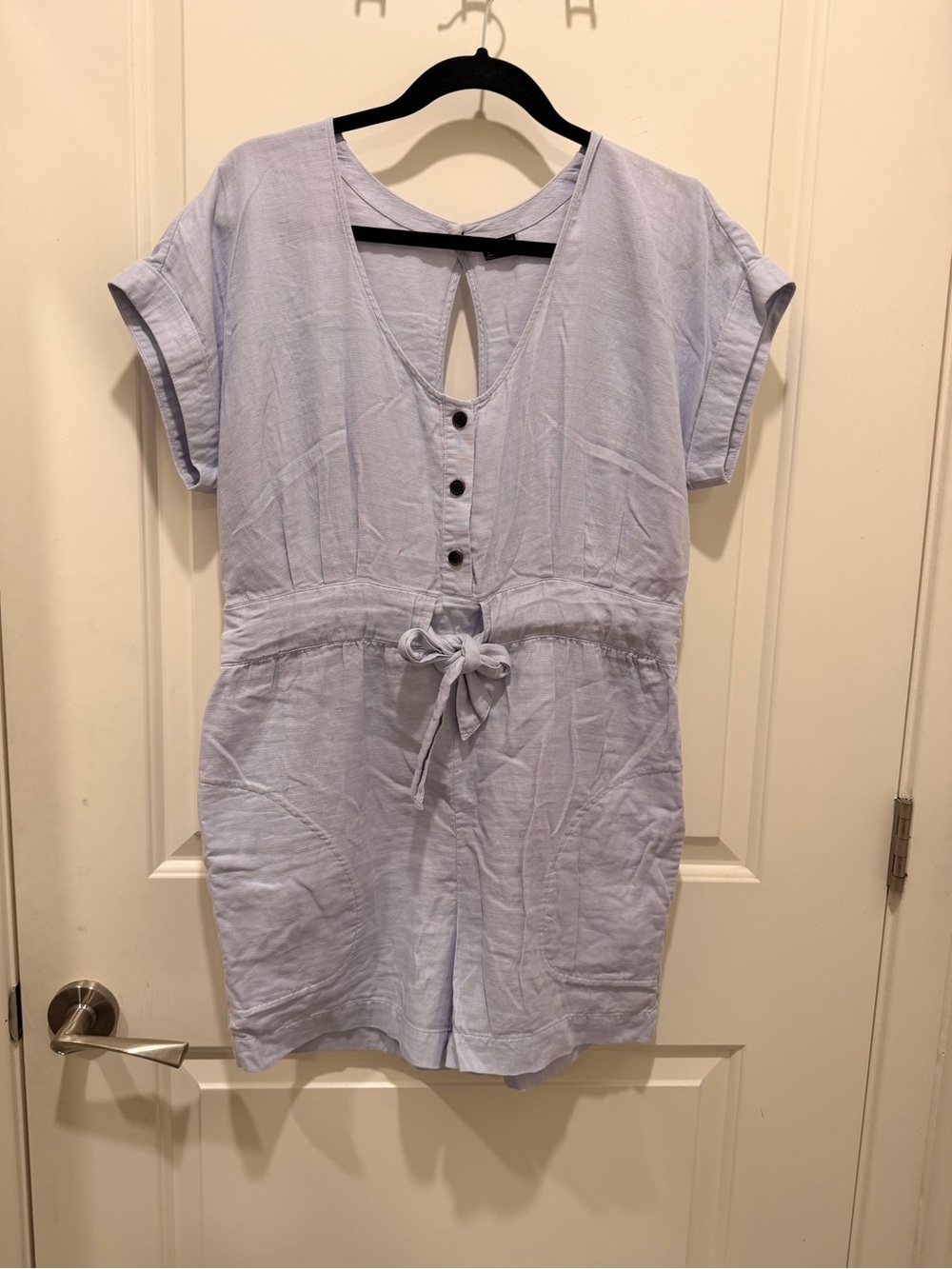 Patagonia Organic Cotton
Romper Blue Gauze Tie
Waist Size M